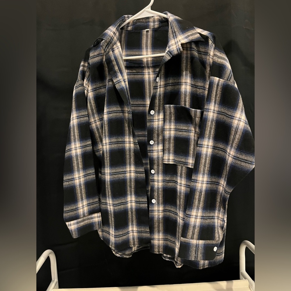 Plaid Button-Up Shirt